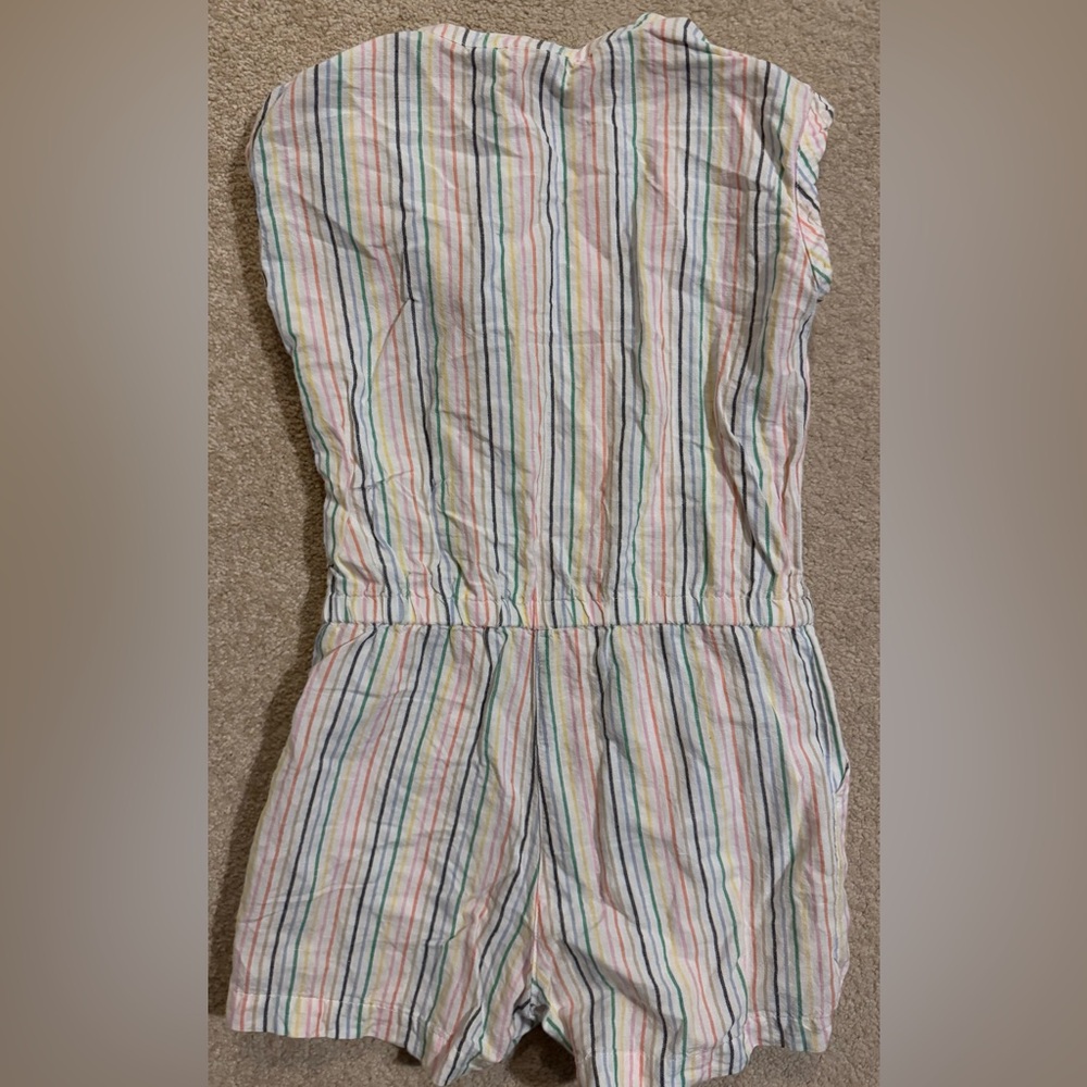 Striped Drawstring Romper - Picture 3 of 3